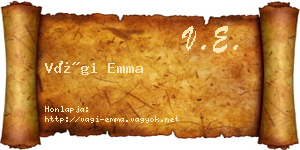 Vági Emma névjegykártya