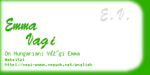 emma vagi business card